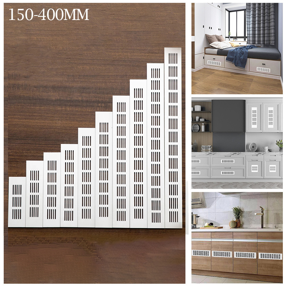 Ventilation Grille Aluminum - ตะแกรงระบายอากาศอะลูมิเนียมรูปสี่เหลี่ยมผืนผ้าขนาด 60 มม. สำหรับตู้เสื้อผ้า ตู้เก็บของ ฝาครอบระบายอากาศ