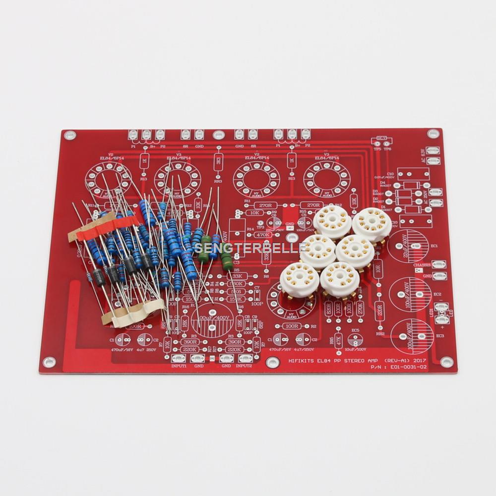 Audio Amplifier Board - HiFi EL84 + ECEF80 สเตอริโอ Push-Pull