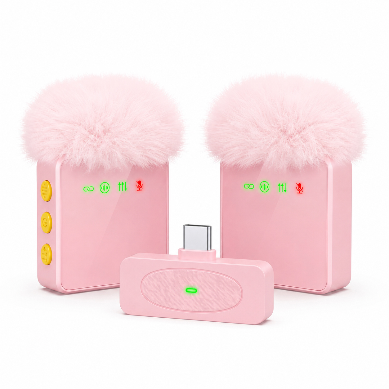 Microphone Capsule - ไมโครโฟนไร้สายแบบหนีบปกเสื้อใหม่, พอร์ต USB-C, ลดเสียงรบกวน, แบตเตอรี่ใช้งานได้นาน, เหมาะสำหรับการไลฟ์สตรีมมิ่งและวิดีโอบล็อก