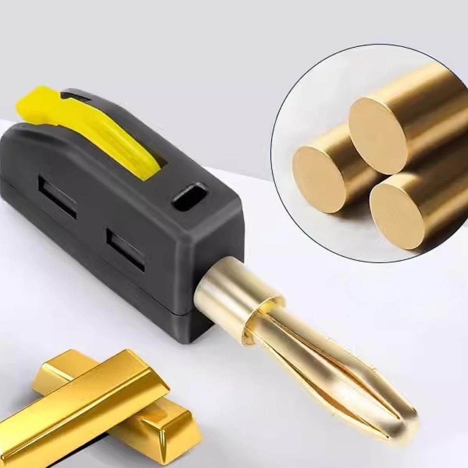 Banana Plug - ปลั๊กกล้วยขนาด 4 มม. แบบมินิ สามารถวางซ้อนกันได้ สำหรับแผงติดผนังและเครื่องรับสัญญาณ