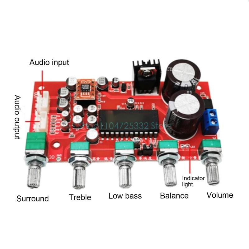Volume Control Board - LM4610 Tone Preamp Sound Board ปรับปรุง