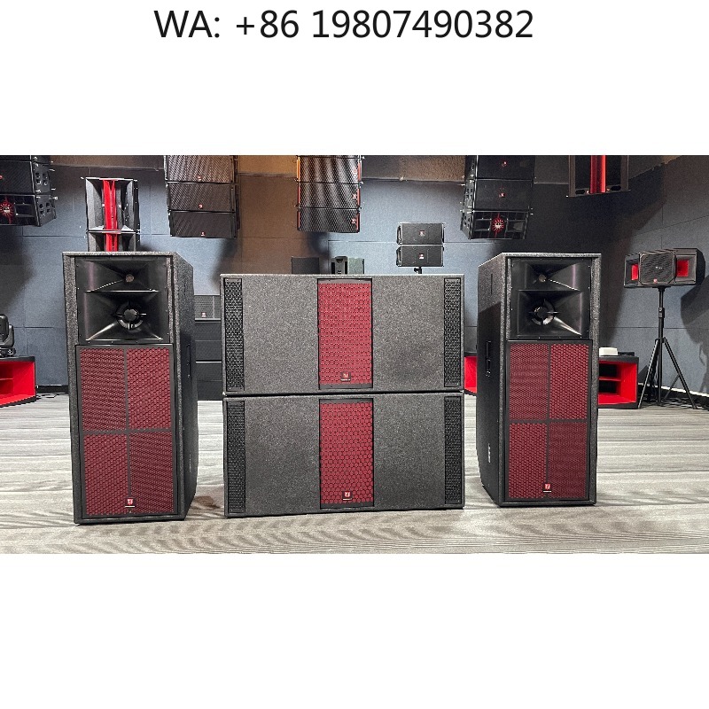 Full Range Speaker - ลำโพงฟูลเรนจ์แบบสามทางขนาด 15 นิ้วคู่ ระบบเสียง PA ระดับมืออาชีพสำหรับการแสดงสดกลางแจ้ง
