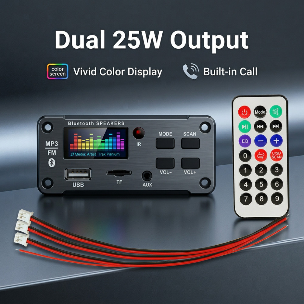 Volume Control Board - 50W เครื่องขยายเสียงบลูทูธ MP3 WMA WAV บอร์ดถอดรหัส