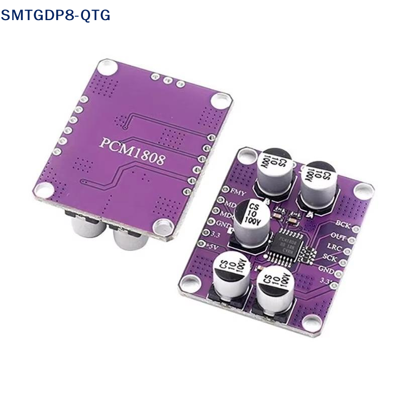 Dac Board - โมดูลเครื่องเล่นแอมพลิฟายเออร์ PCM1808 ใหม่ พร้อมอัตราส่วนสัญญาณต่อเสียงรบกวน 105dB, ตัวถอดรหัสสัญญาณเสียงสเตอริโอแบบอนาล็อกอินพุตเดี่ยว