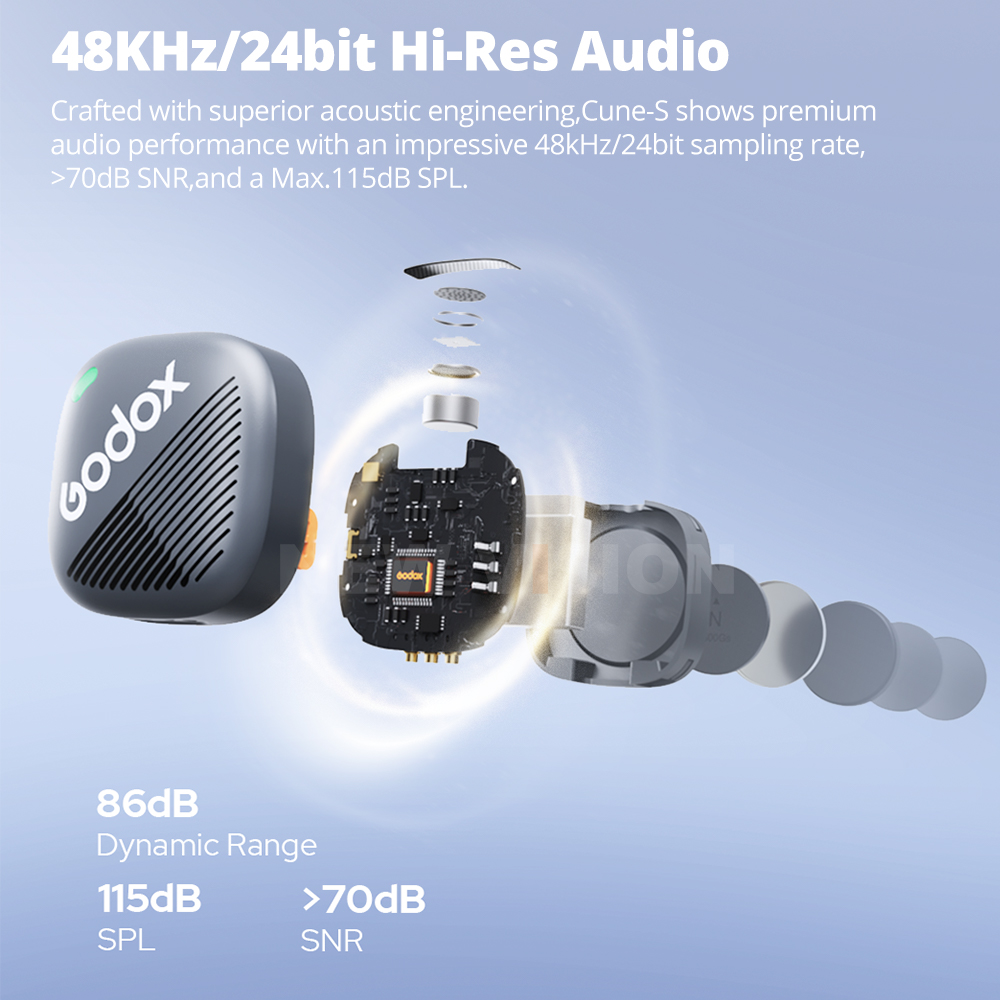 ระบบไมโครโฟนไร้สาย Godox Cube- - Microphone Capsule บทวิจารณ์และราคา