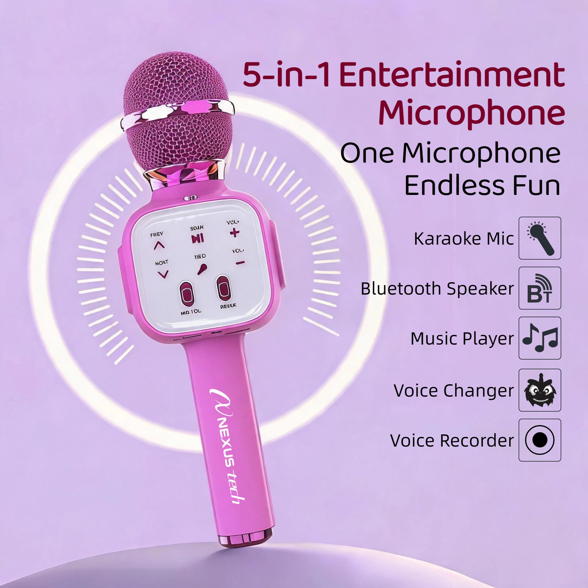 ไมโครโฟนคาราโอเกะไร้สาย Blueto - Microphone Capsule บทวิจารณ์และราคา