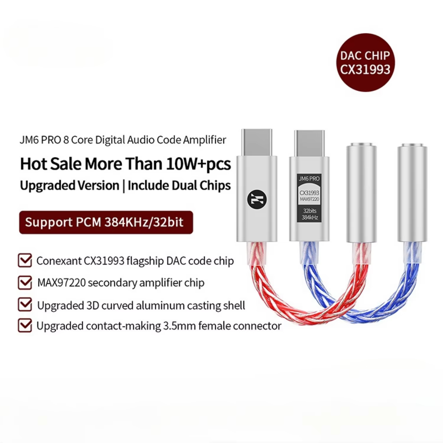 JCALLY JM6 Pro Type-C ถึง 3.5  - Headphone Parts บทวิจารณ์และราคา