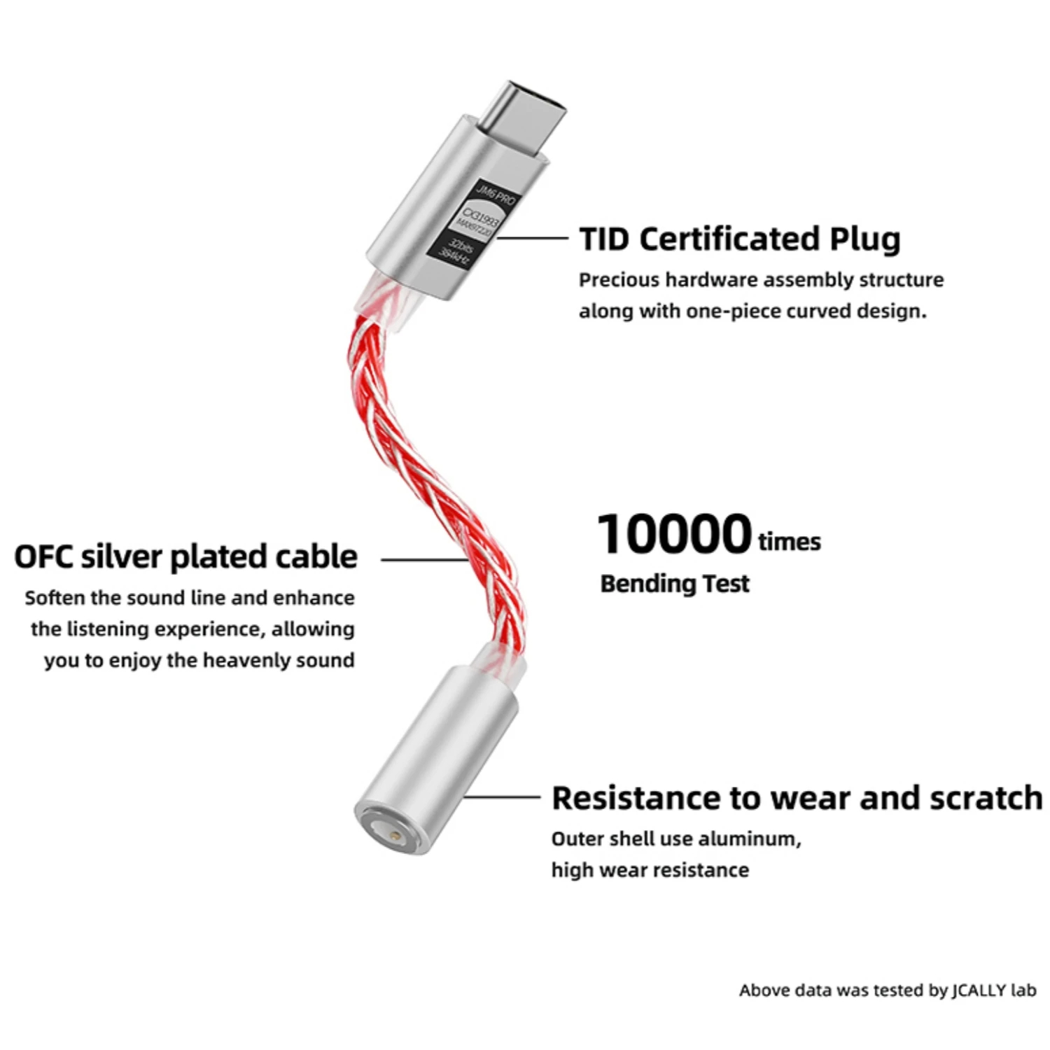 JCALLY JM6 Pro Type-C ถึง 3.5  - Headphone Parts บทวิจารณ์และราคา